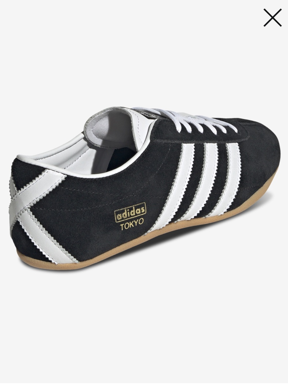 adidas Tokyo Black White Gum Women's Sneakers - Picture 2 of 6